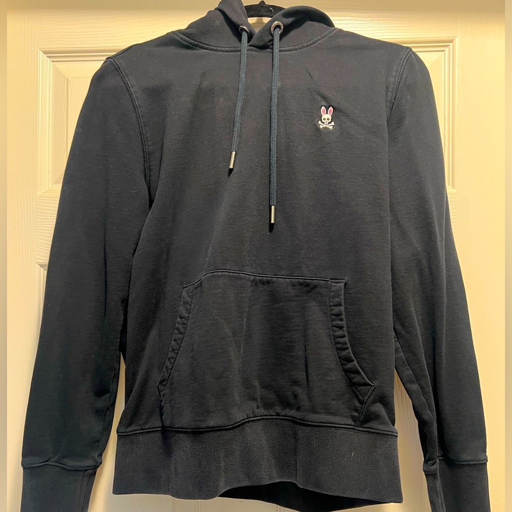 Lightly worn Psycho Bunny black hoodie size mens  xs